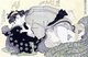 Japan: A man and a woman making love. Shunga woodblock print by Katsukawa Shuncho (fl. 1780-1795)